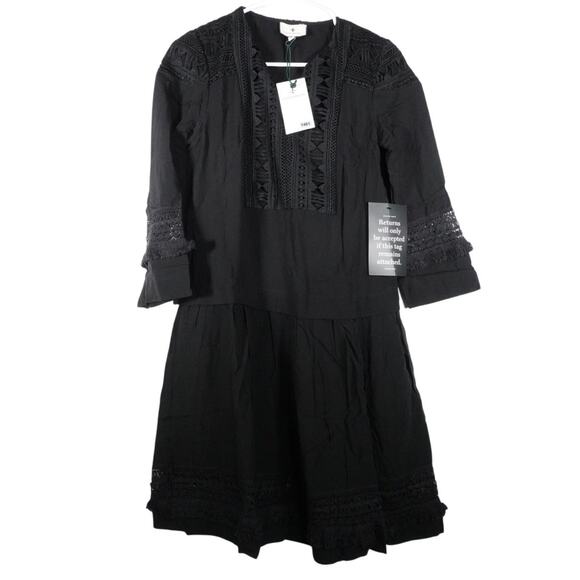 Tuckernuck Back Eyelet Trim Shift Dress Lace Gothic Retro Women’s XS 1461-ZZ - Picture 1 of 12